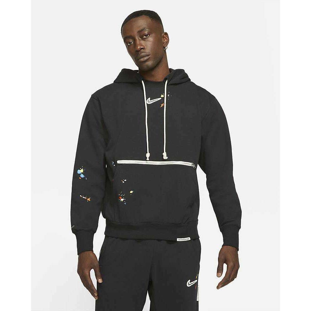 Nike Standard Issue Splatter Hoodie Black DM8007-010 Men`s