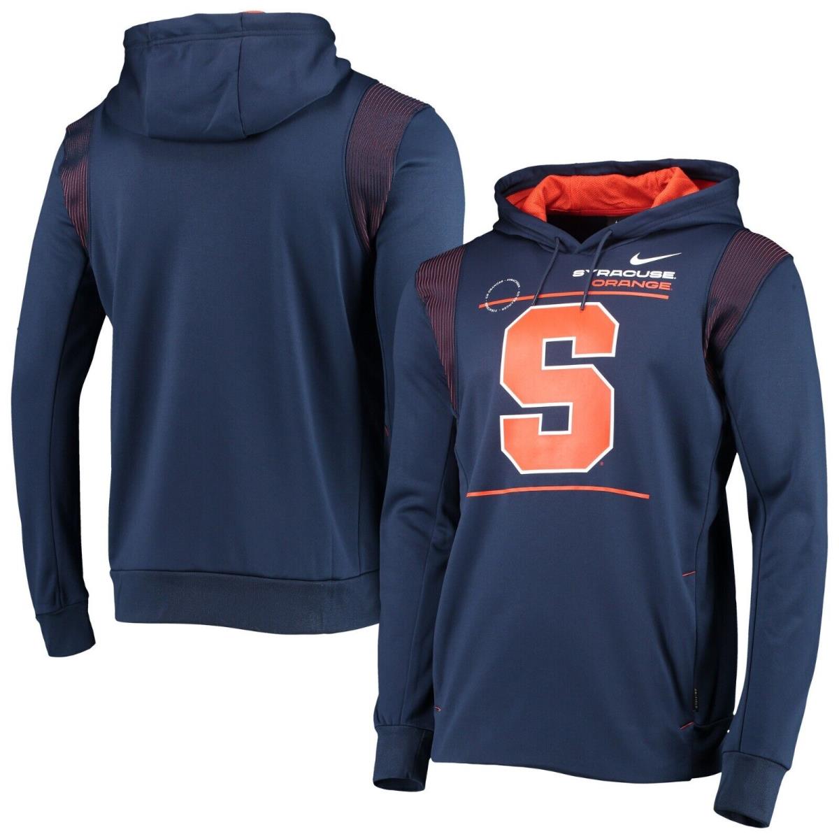 Mens Nike Dri-fit Syracuse Orange Navy Blue Hoodie Sweatshirt S-3XL