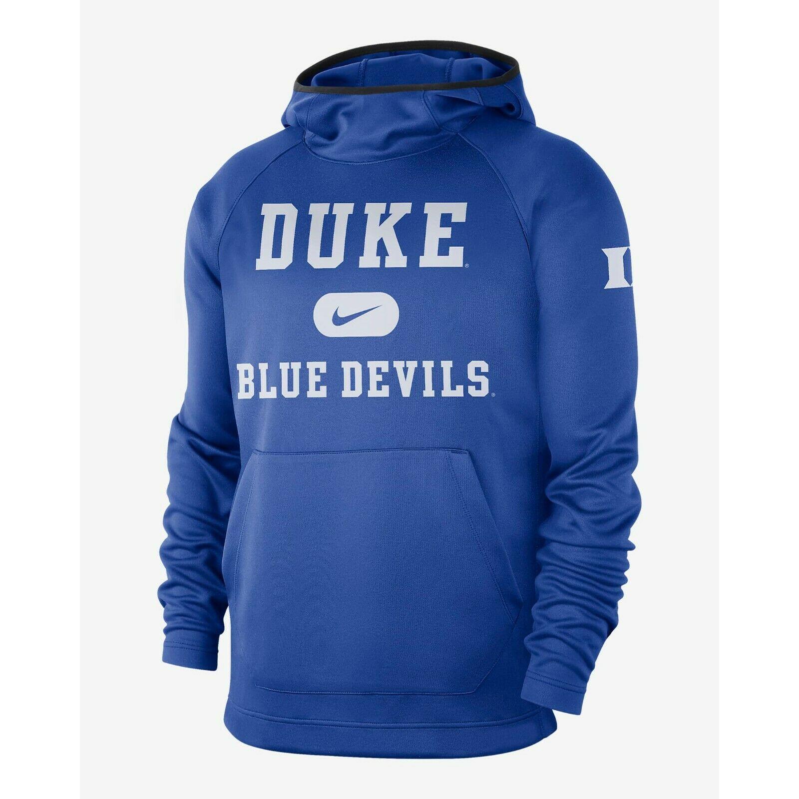 Mens Nike Dri-fit Duke Blue Devils LS Hoodie Sweatshirt S-3XL