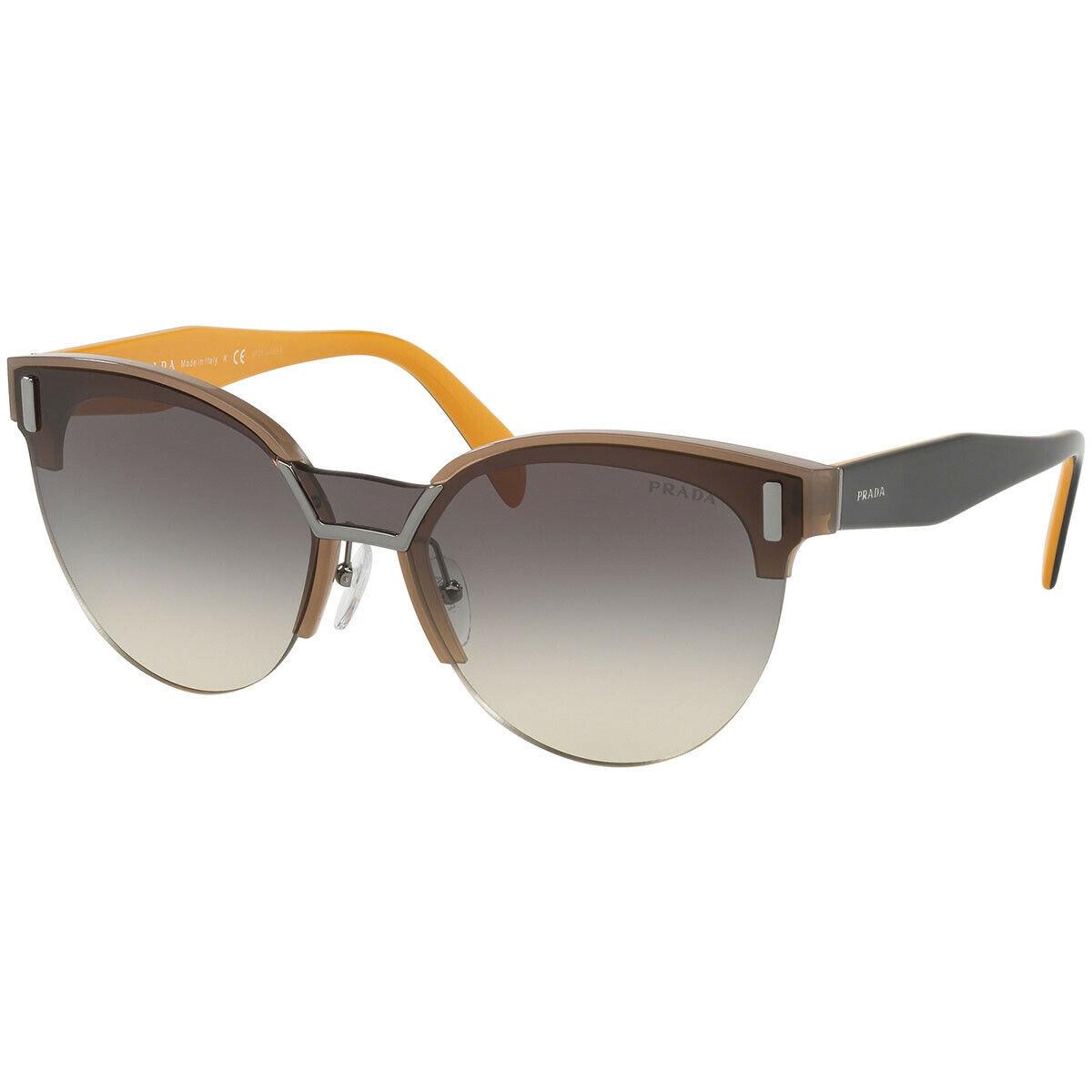 Prada Catwalk PR04US 284130 Women Cat Eye Sunglasses Opal Brown/grey Gradient