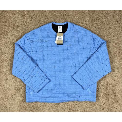Sz Med Womens Nike Sportswear Therma-fit Adv Tech Pack Pullover Blue Sample