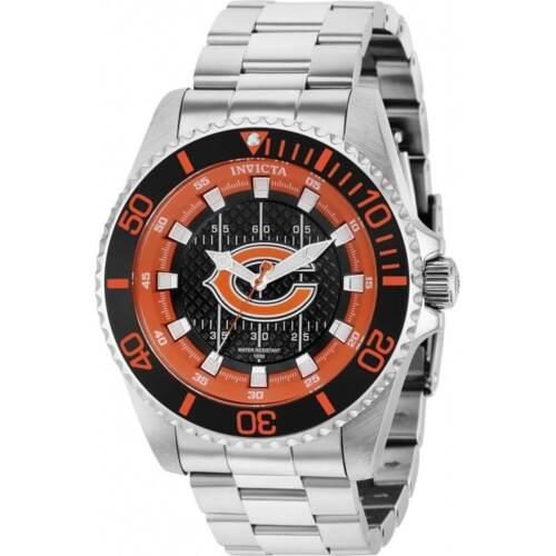 Invicta Men`s Watch Nfl Chicago Bears Quartz Stainless Steel Bracelet 36935