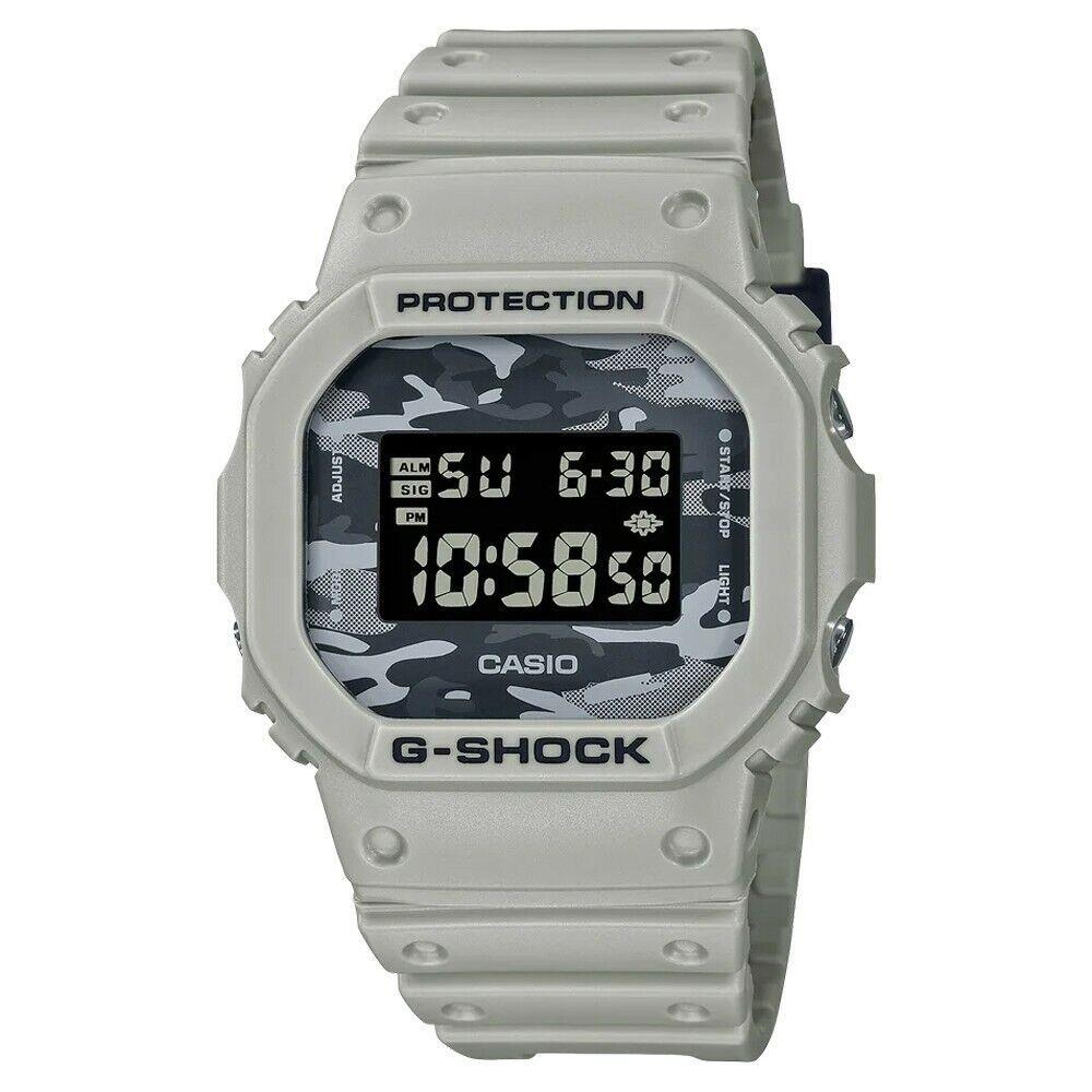 New- Casio G-shock Gray / Camo Dial Digital Watch DW5600CA-8