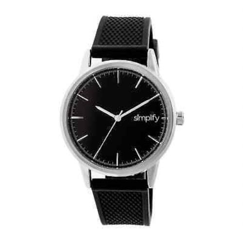 Simplify The 5200 Black Dial Black Silicone Watch SIM5202