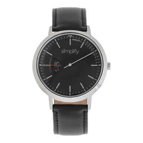 Simplify The 6500 Quartz Black Dial Black Leather Watch SIM6502