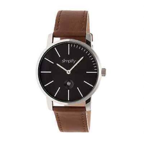 Simplify The 4700 Black Dial Brown Leather Watch SIM4703