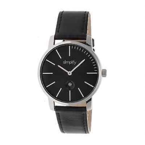 Simplify The 4700 Black Dial Black Leather Watch SIM4702