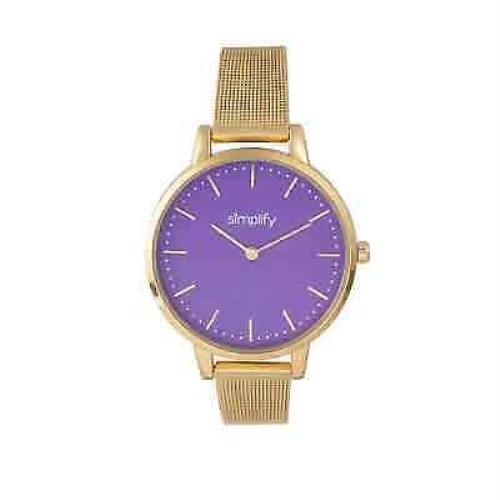 Simplify The 5800 Purple Dial Watch SIM5804 - Purple Dial, Gold-tone Band