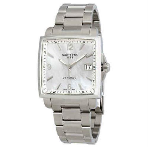 Certina DS Podium Mop Dial Ladies Watch C001.310.11.117.00 - White Mother of Pearl Dial, Silver-tone Band