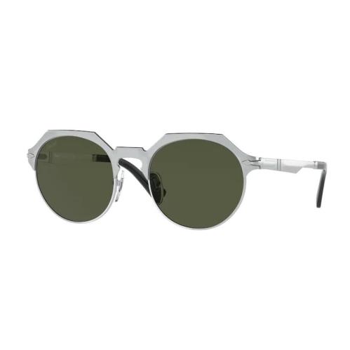 Persol 0PO 2488S 111431 Brushed Silver/green Sunglasses