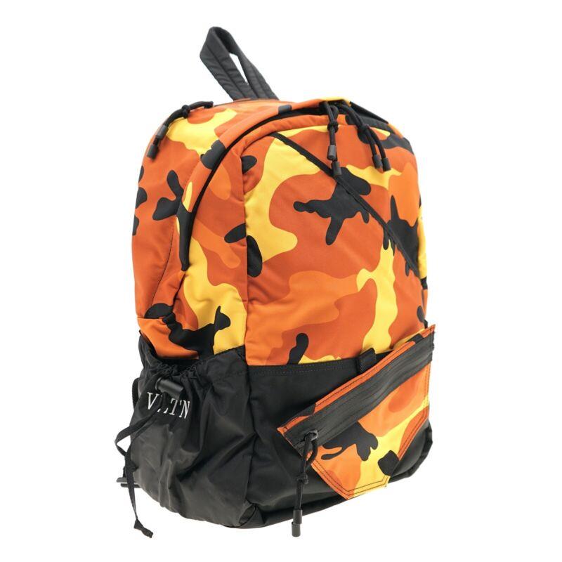 Valentino Garavani Vltn Orange Camo Backpack