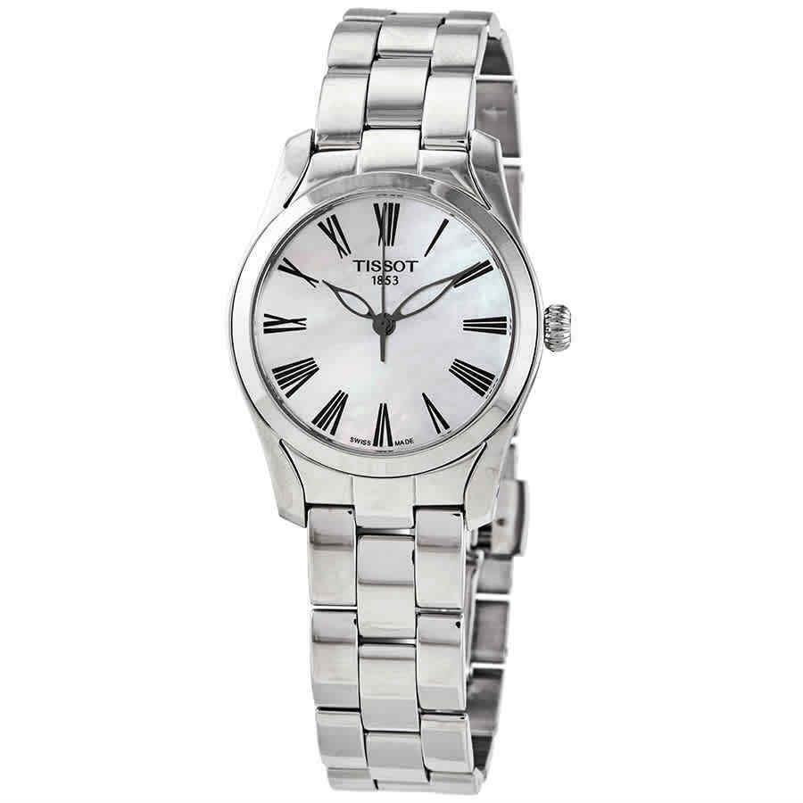 Tissot T-wave Quartz White Mop Dial Ladies Watch T112.210.11.113.00