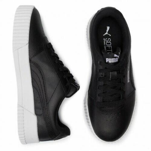 puma carina black white silver