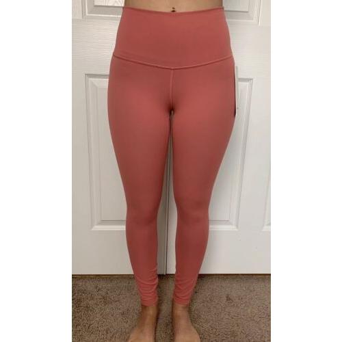 Lululemon Size 6 Wunder Under HR Tight 25 F Coral Pink Rusc Speed Hi Rise Pant