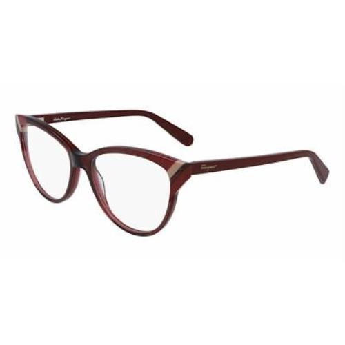 Salvatore Ferragamo Eyeglasses Frame w Pouch - SF2844 606 - Wine 54-16-140