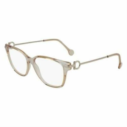 Salvatore Ferragamo SF 2864 690 Crystal Champagne Eyeglasses 53mm W/sf Case