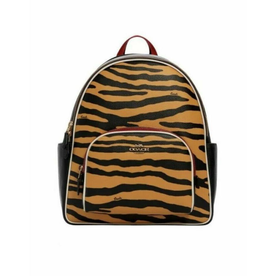 Coach Court Backpack with Tiger Print Msrp: