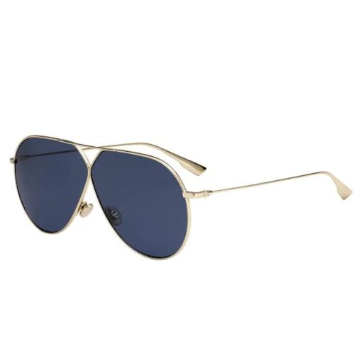 Christian Dior Stellaire 3 0J5G/KU Gold/blue Women`s Sunglasses - Gold Frame, Blue Lens