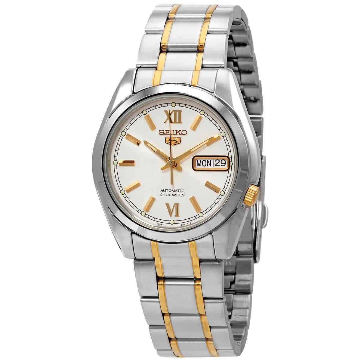 Seiko 5 Automatic Silver Dial Men`s Watch SNKL57