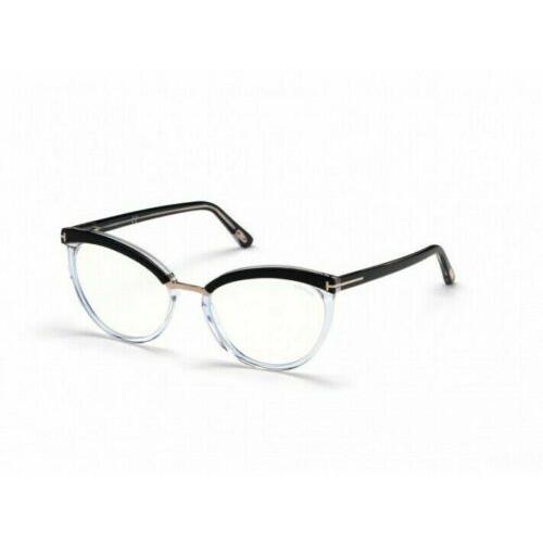 Tom Ford FT5551 005 54 Blue Block Black/ Clear 005 Eyeglasses Optical Frame