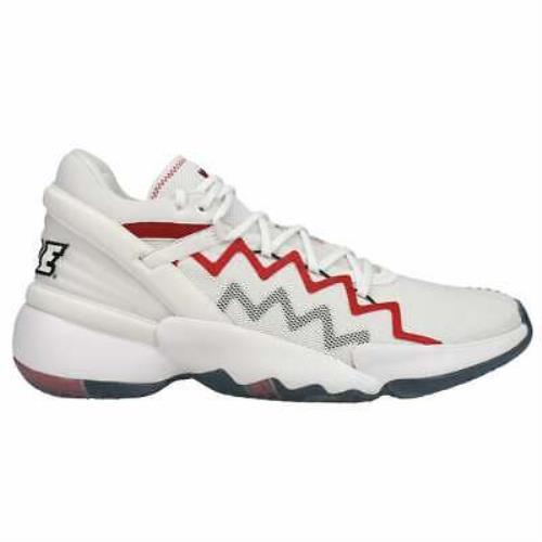 Adidas D.o.n. Issue 2 Mens Basketball Sneakers Shoes Casual - White - Size