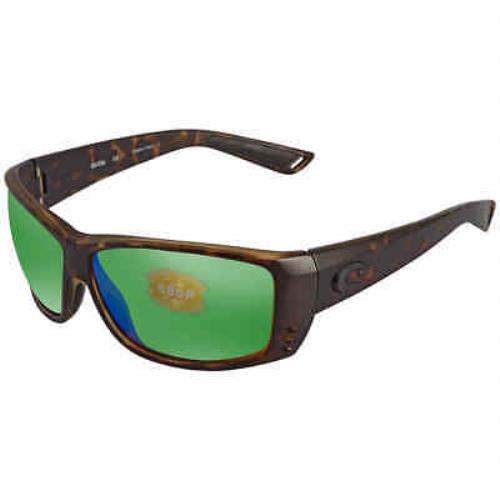 Costa Del Mar Cat Cay Green Mirror Rectangular Men`s Sunglasses 06S9024 902435 - Green Lens