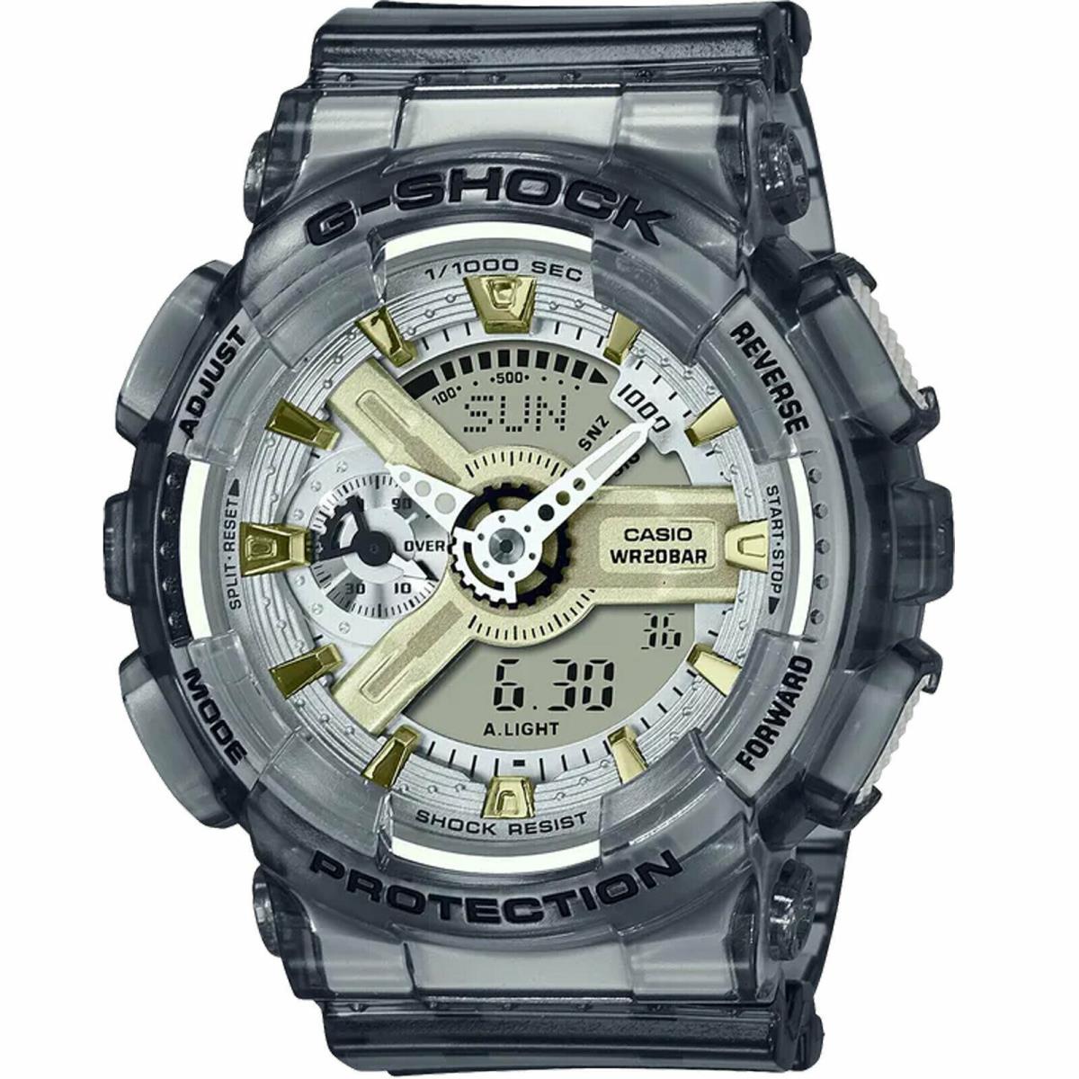 Casio G-shock Analog-digital Metallic Shine Women`s Watch GMAS-110GS-8A