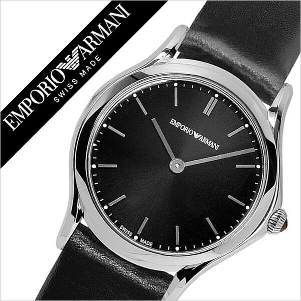 Emporio Armani Swiss ARS7012 Black Sunray Dial Black Strap SS Watch