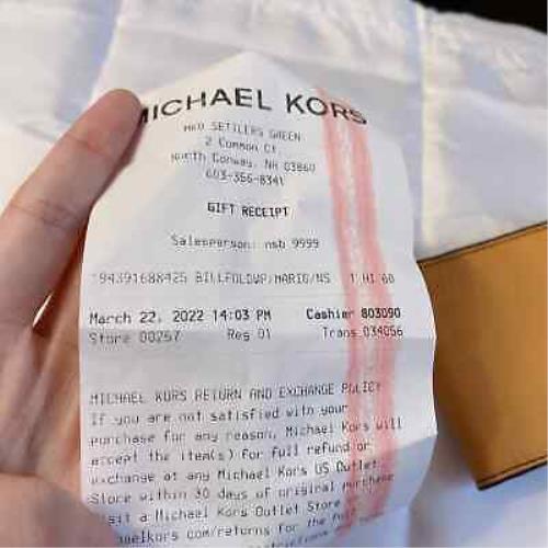 michael kors gift receipt