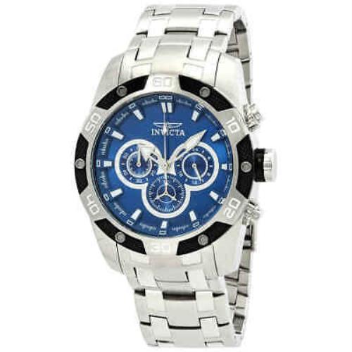 Invicta Speedway Chronograph Blue Dial Men`s Watch 25839 - Blue Dial, Silver-tone Band