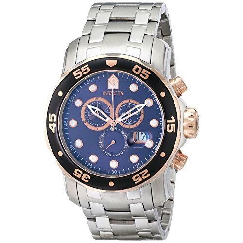 Invicta Men`s 80038 Pro Diver Chronograph Blue Dial Stainless Steel Watch