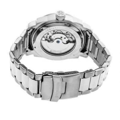 Heritor watch Helmsley - White (Open Heart) Dial, Silver-tone Band