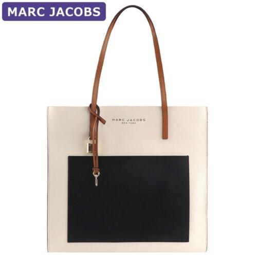 Marc Jacobs M0016131-289 Grind Sandshell Colorblock Leather Women`s Tote Bag