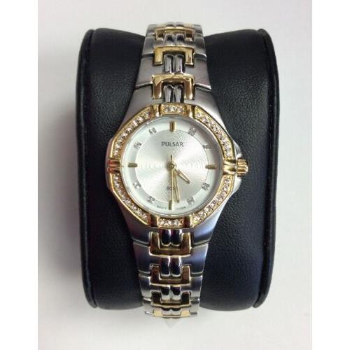 Pulsar Crystal Collection Ladies Two-tone Stainless Steel Swarovski Watch PTC388