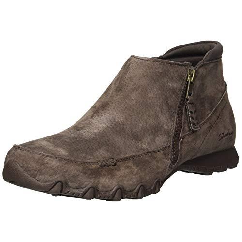 skechers suede zip ankle boot