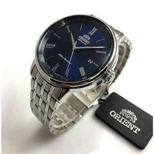 Men`s Orient Automatic Stainless Steel Classic Blue Dial Watch RA-AC0J03L10B