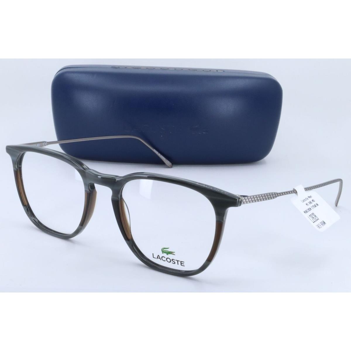 Lacoste L2828 Brown Square Men Full Rim 50-19-145 Eyeglasses Frames