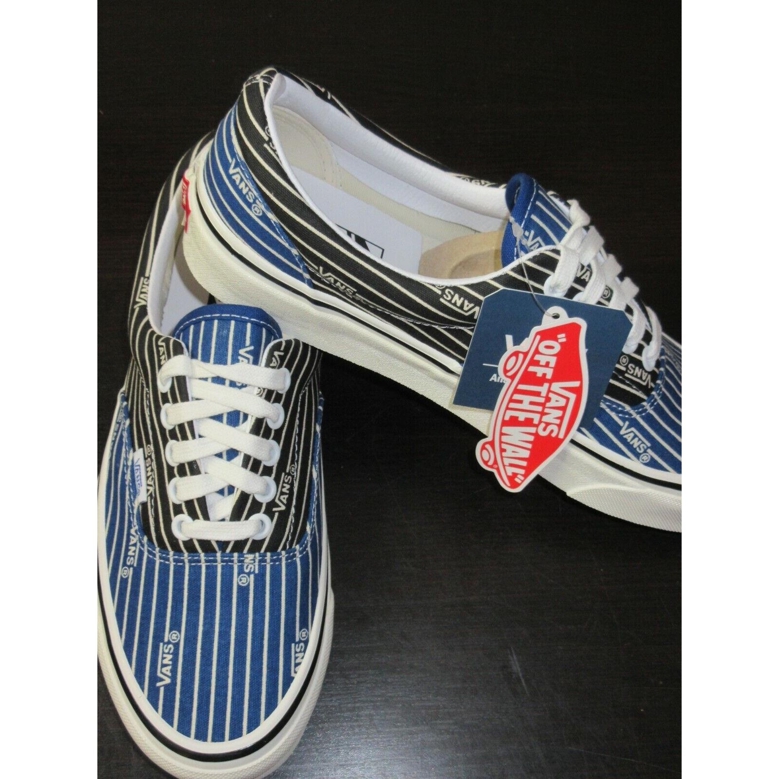 Vans Men`s Era 95 Dx OG Stripes Anaheim Factory Black Blue Shoes Size 8