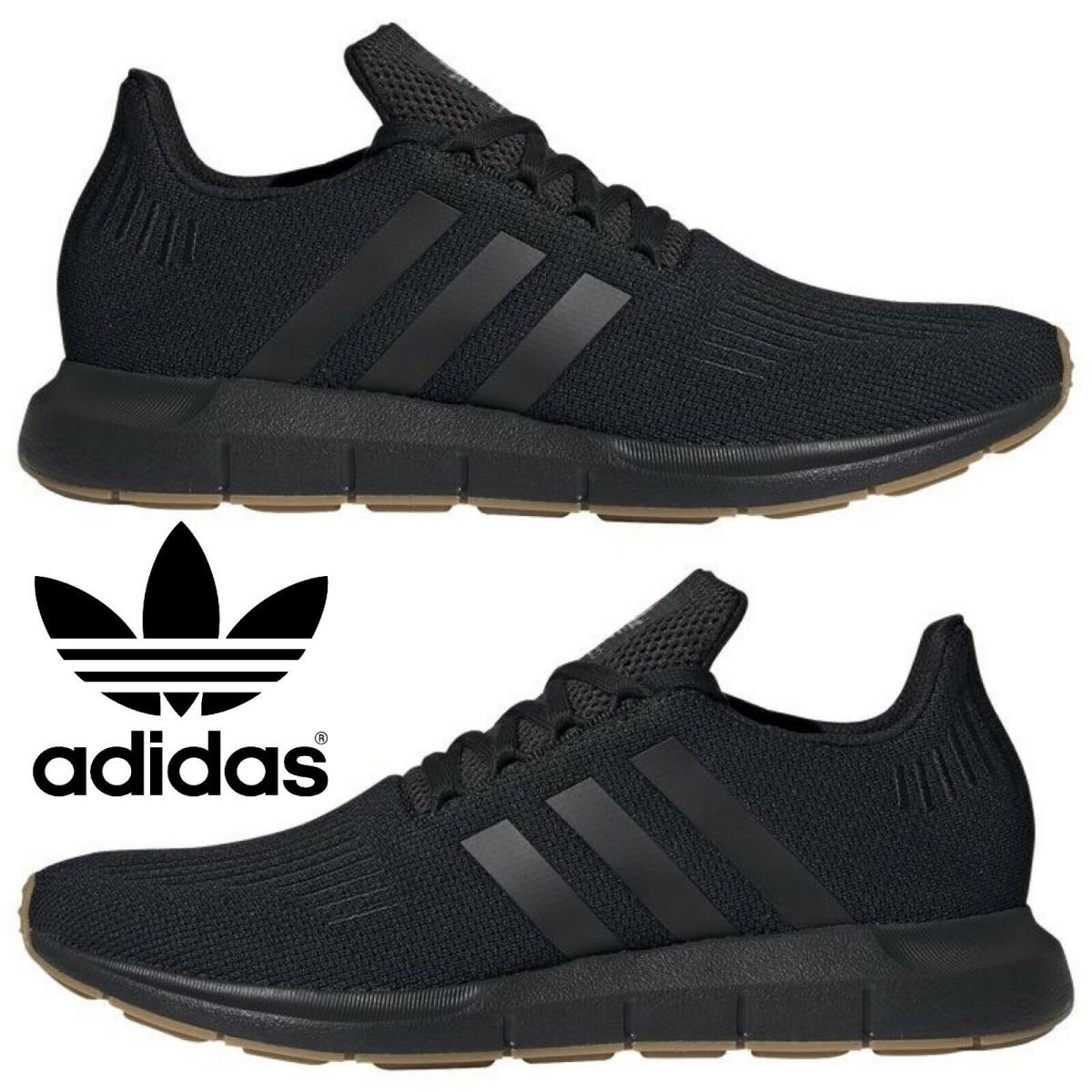 Adidas Originals Swift Run Men`s Sneakers Comfort Casual Shoes Black - Black, Manufacturer: Black