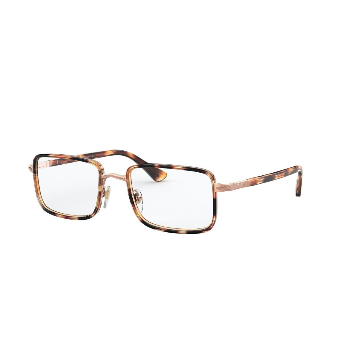 Persol PO2473V 1080 Copper Striped Honey Demo Lens Rectangle 49 Men`s Eyeglasses