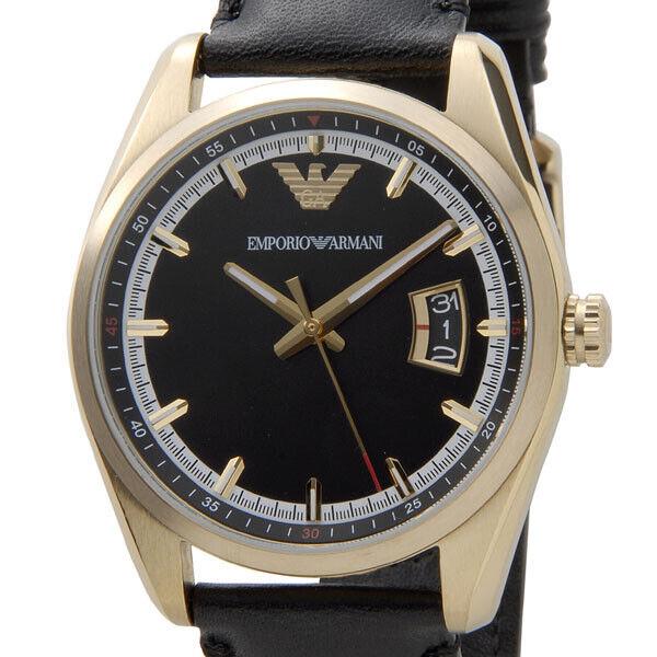 Emporio Armani AR6018 Sportivo Analog Leather Band Stainless Steel Mens Watch