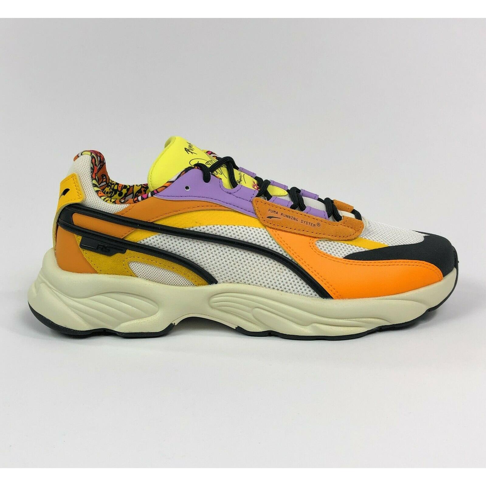 Puma x Romero Britto Rs-connect Shoes Sneakers Mens 9 Yellow White 382168-01