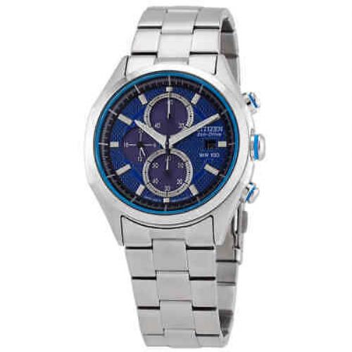 Citizen Chronograph Blue Dial Stainless Steel Men`s Watch CA0430-54M