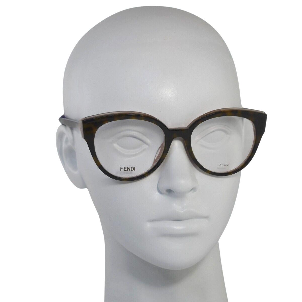 Fendi Eyeglasses - FF 280 0086 - Dark Havana Brown with Pink 51-18-140