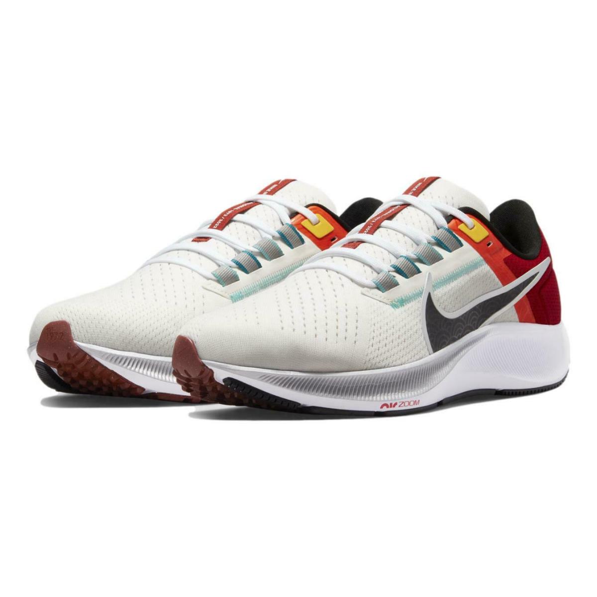 Nike Air Zoom Pegasus 38 Men`s Running Shoes DQ4499-101 - Sail/Black-White-Gym Red