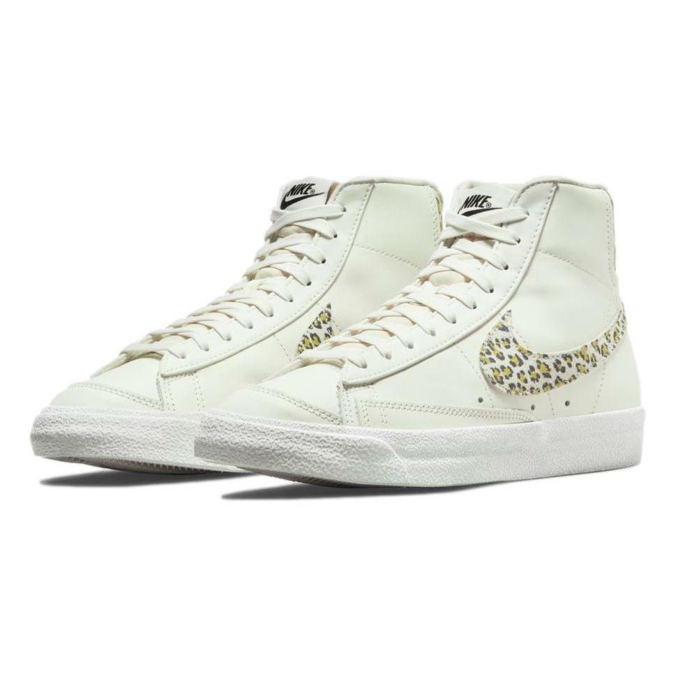 Nike Women`s Blazer Mid `77 SE `lemon Leopard` Shoes Sneakers DH9633-100 - Sail/Salt-Light Lemon Twist-Black
