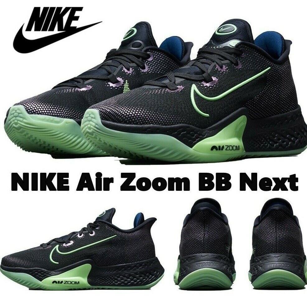 Nike Air Zoom BB Nxt Black/lime Big Kid Women`s Basketball Shoes CK5707-001