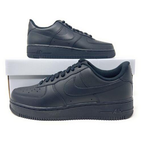 Nike Air Force 1 `07 Low Triple Black CW2288-001 Men`s Shoes Size 7 - 14 All