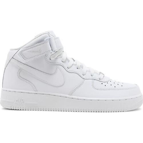 Nike Men`s Air Force 1 Mid `07 Basketball Shoes - White/White , White/White Manufacturer