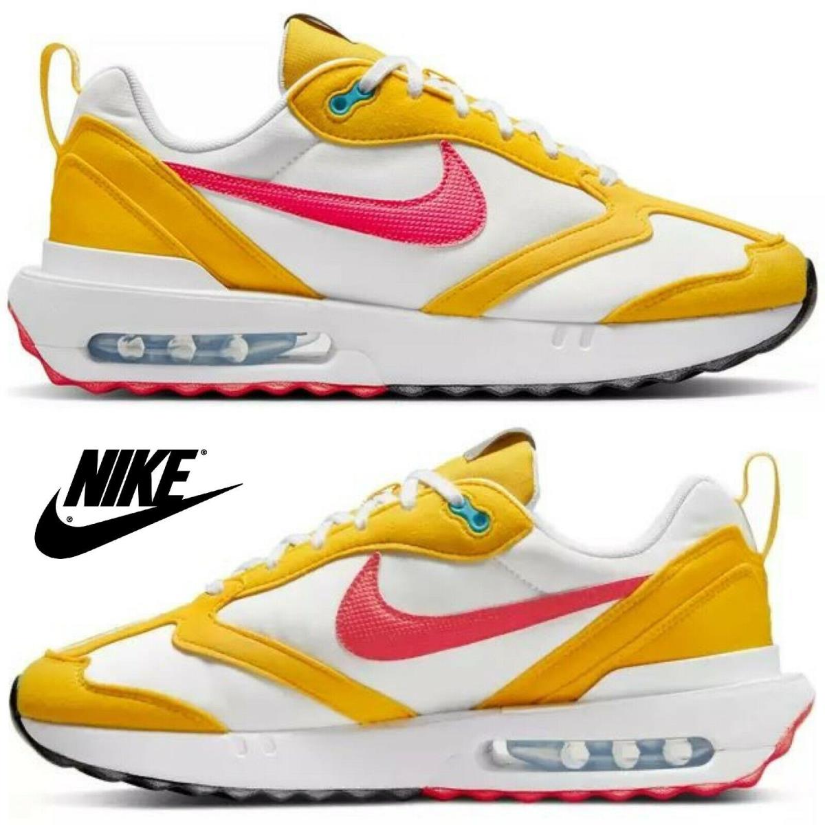 Nike Air Max Dawn Next Nature Men`s Sneakers Running Athletic Comfort Shoes - Yellow , White/Red/Yellow Maufacturer
